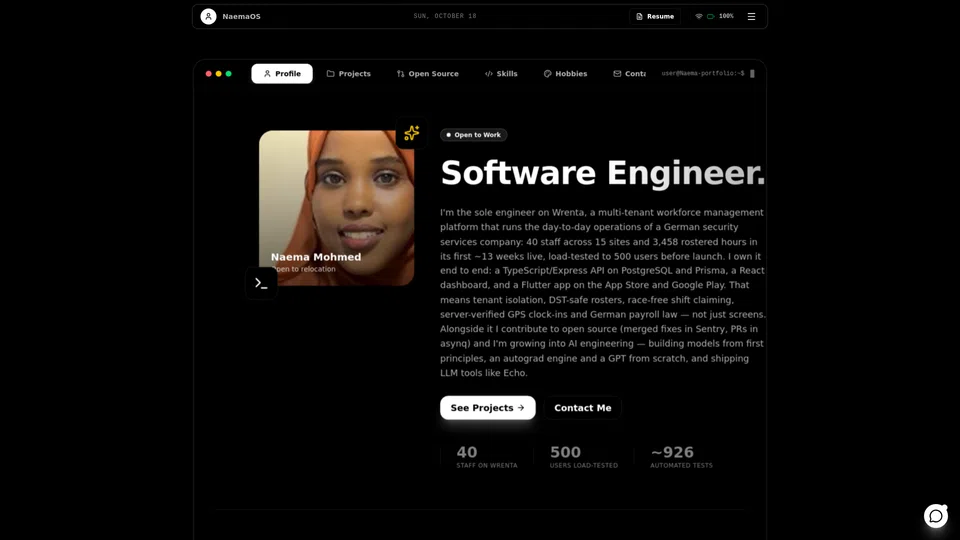 Homepage snapshot at launch