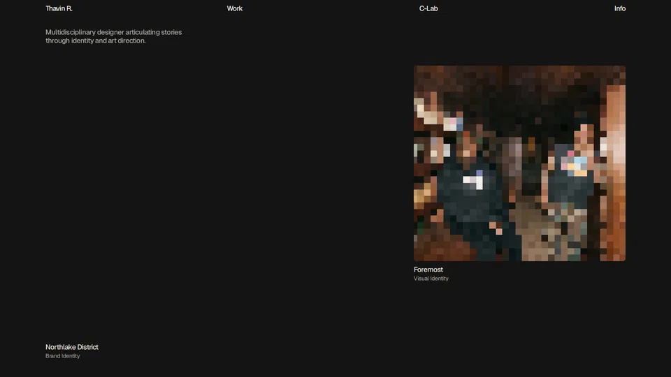 Homepage snapshot at launch
