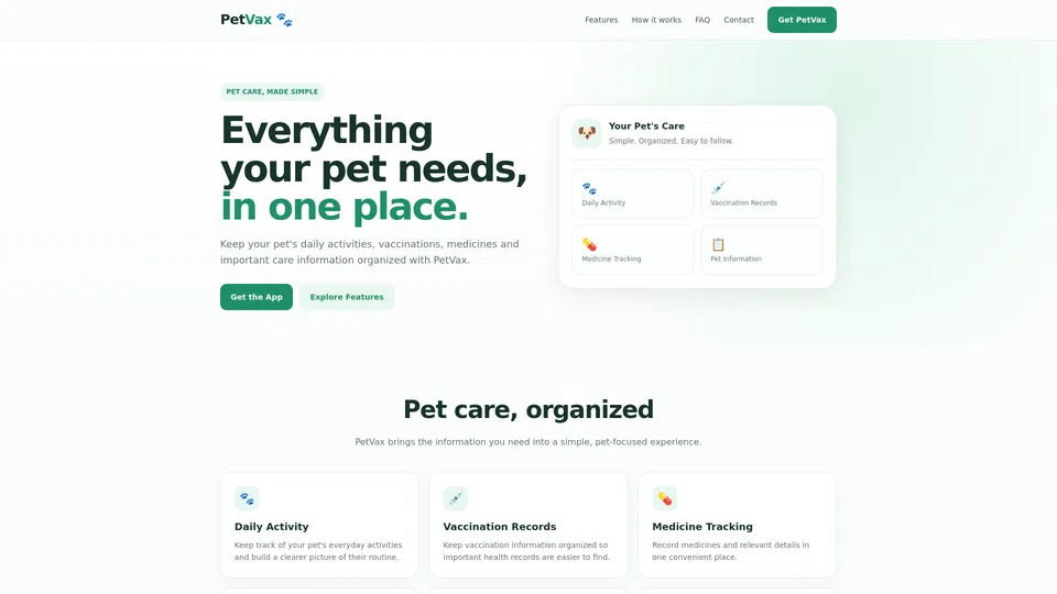 Homepage snapshot at launch