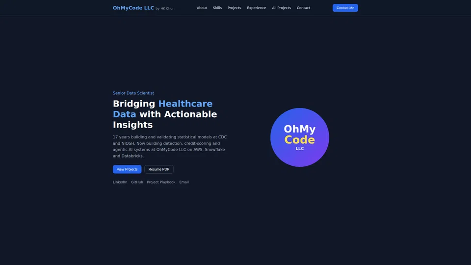Homepage snapshot at launch