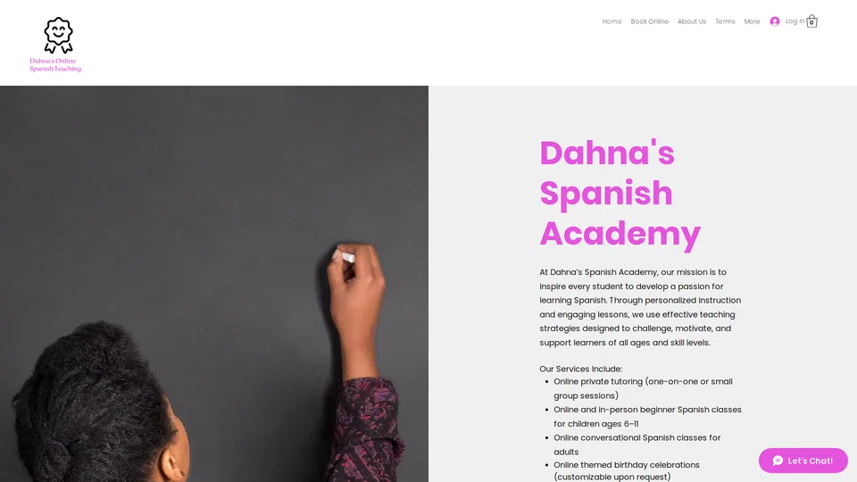Homepage snapshot at launch