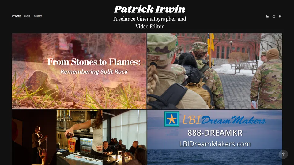 Homepage snapshot at launch