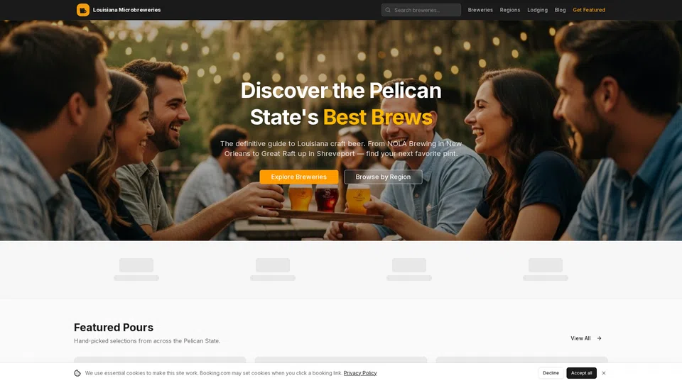 Homepage snapshot at launch