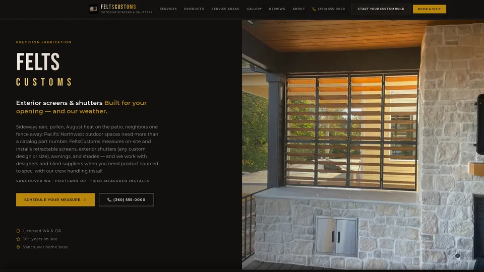 Homepage snapshot at launch