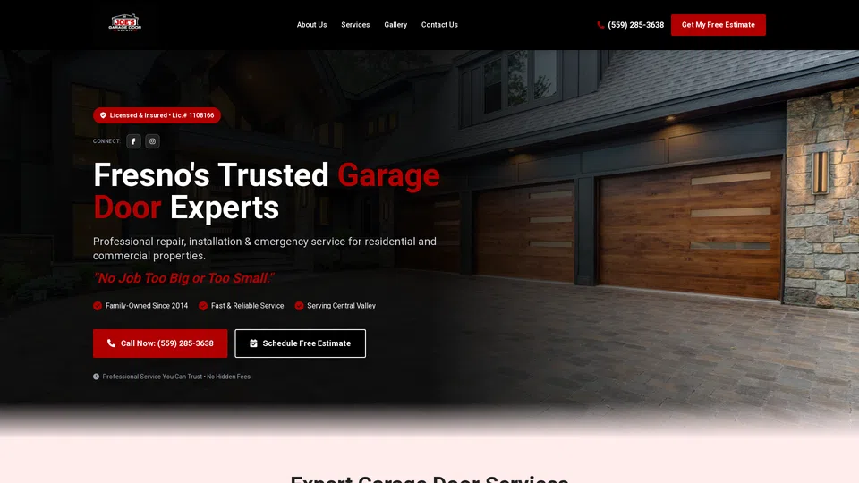 Homepage snapshot at launch
