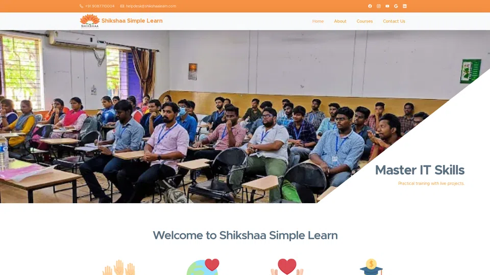 Homepage snapshot at launch