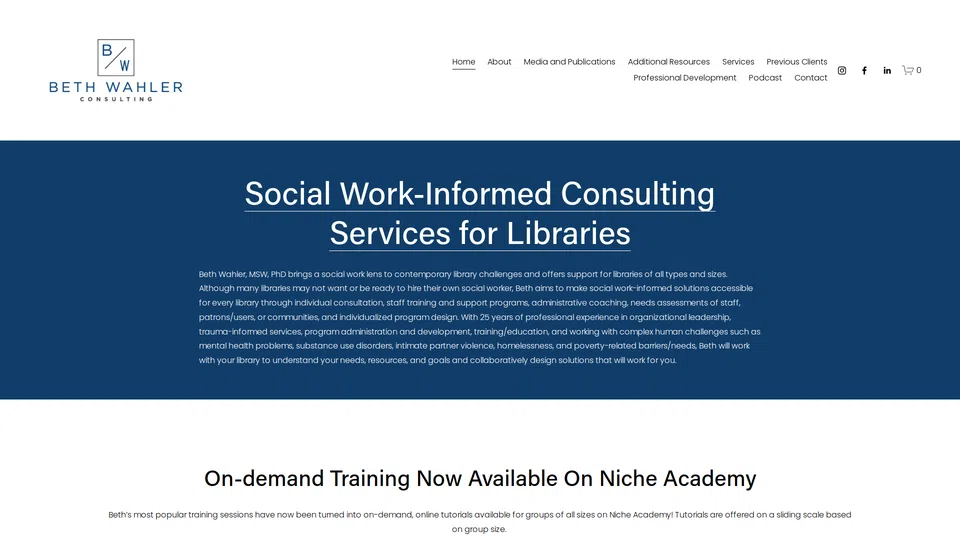 Homepage snapshot at launch