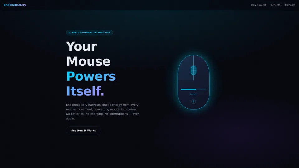 Homepage snapshot at launch