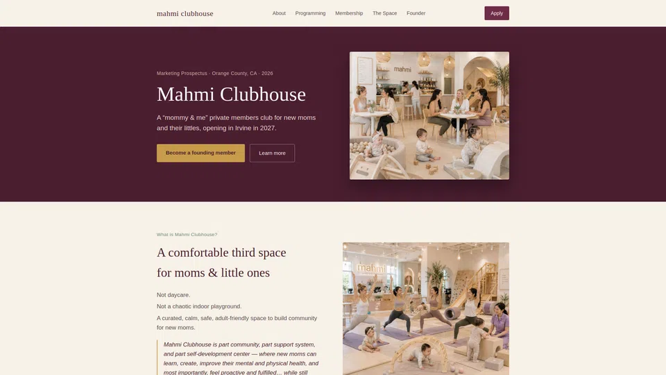 Homepage snapshot at launch