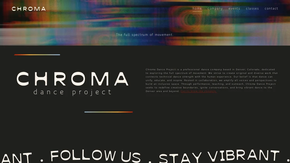 Homepage snapshot at launch