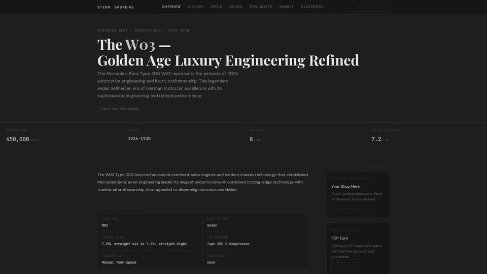 Homepage snapshot at launch