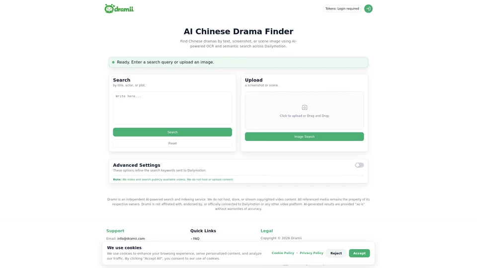 Homepage snapshot at launch