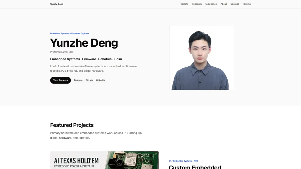 Homepage snapshot at launch
