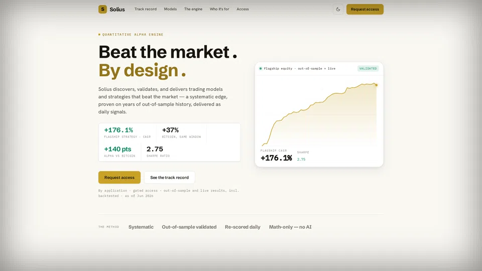 Homepage snapshot at launch
