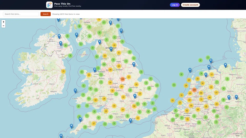 Homepage snapshot at launch