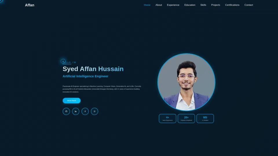 Homepage snapshot at launch