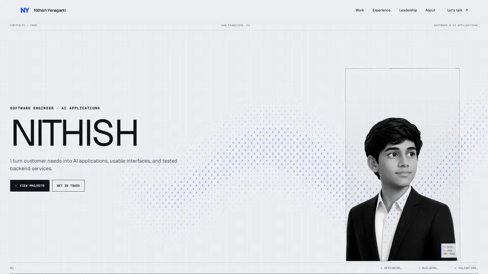 Homepage snapshot at launch