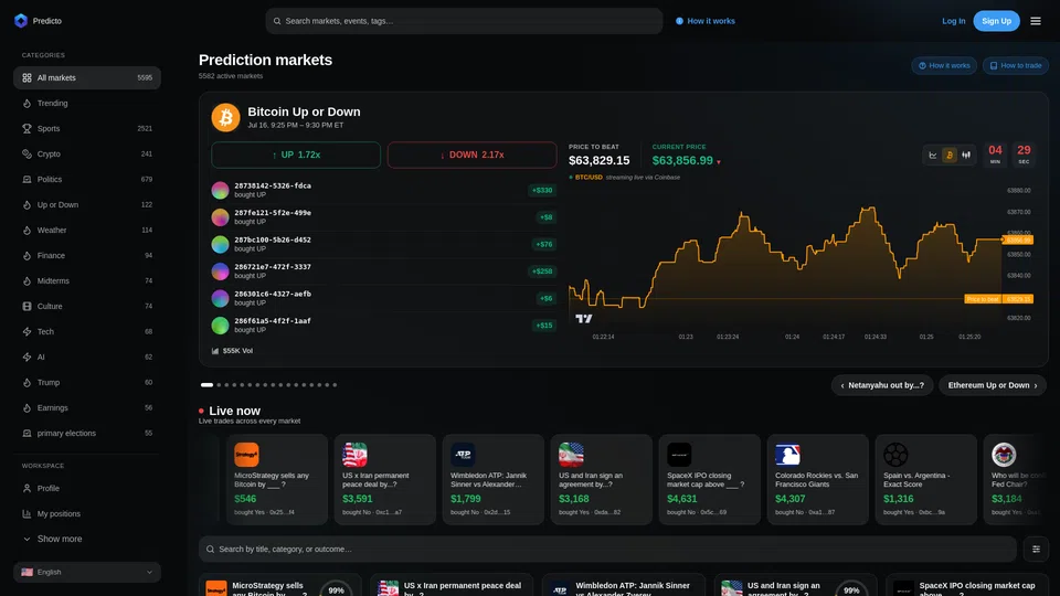 Homepage snapshot at launch