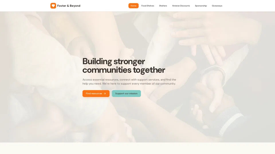 Homepage snapshot at launch