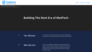 Thumbnail of cadencemedtechvc.com