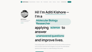 Screenshot of aditivkkishore.com