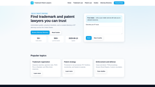 Thumbnail of trademarkpatentlawyers.org