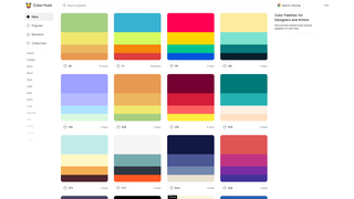 Screenshot of colorhunt.net