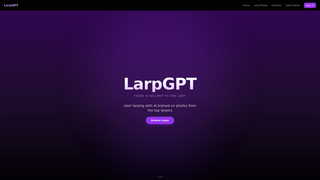 Screenshot of larpgpt.com