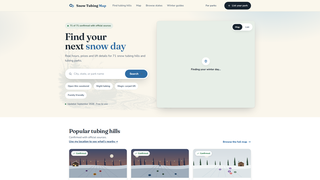 Screenshot of snowtubingmap.com