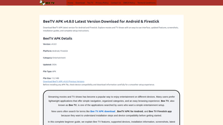 Screenshot of beetvhub.com
