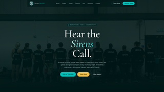 Screenshot of sirensnetball.uk