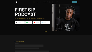 Screenshot of firstsippodcast.com