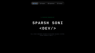 Screenshot of sparshsoni.com