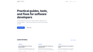 Screenshot of devencyclopedia.com