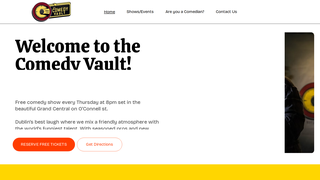 Screenshot of comedyvaultdublin.com