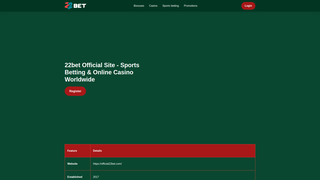 Thumbnail of official22bet.com