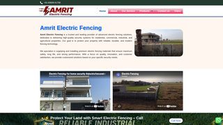 Screenshot of amritelectricfencing.com