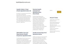 Thumbnail of healthquestionnaire.net