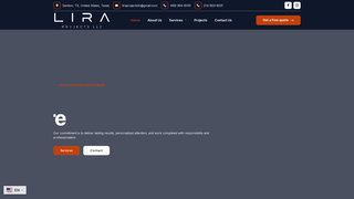 Screenshot of liraprojectsllc.com