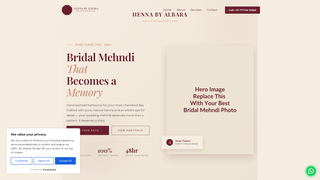 Screenshot of hennabyalbara.com