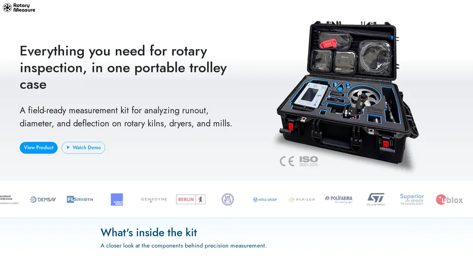 Screenshot of rotarymeasure.com