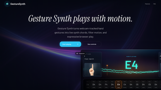 Screenshot of gesturesynth.org