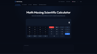 Screenshot of mathmaxing.com