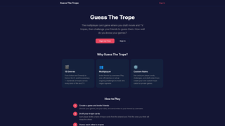 Screenshot of guessthetrope.com