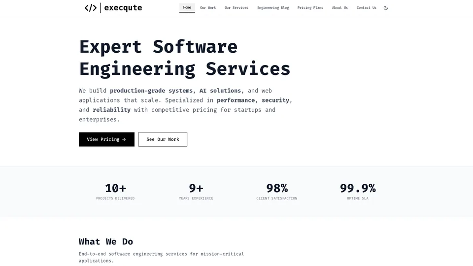 Screenshot of execqute.com
