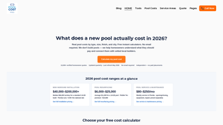 Screenshot of poolcostpro.com