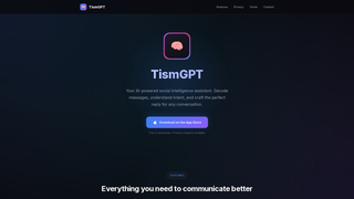 Screenshot of tismgpt.app