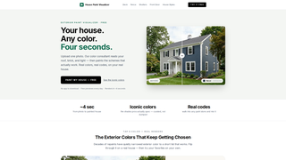 Screenshot of housepaintvisualizer.com