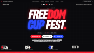 Screenshot of freedomcupfest.com