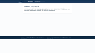 Thumbnail of thebereanlibrary.com
